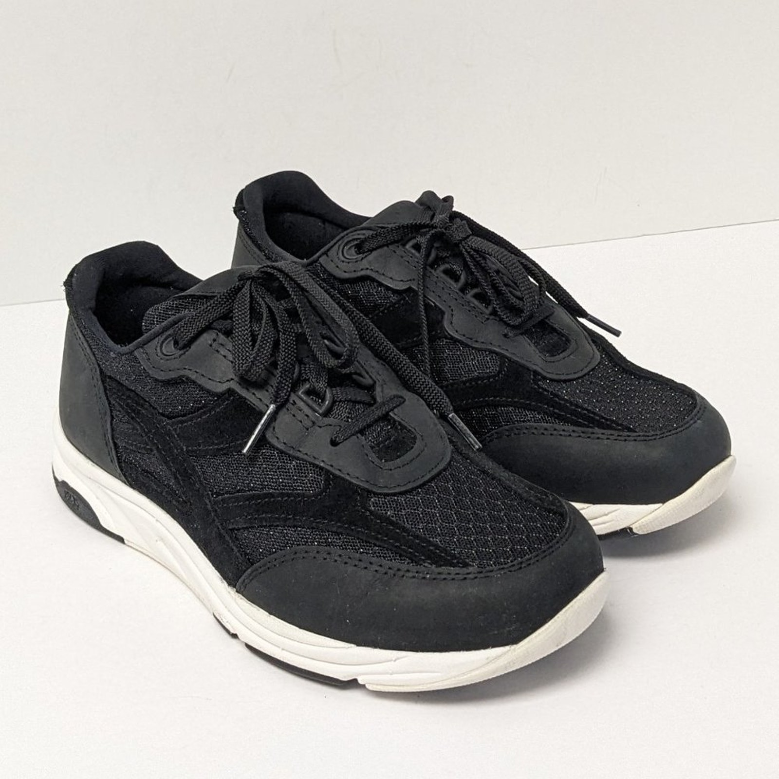 Sas Tour Mesh Sporty Athletic Sneakers, Black, Women's 7 3e